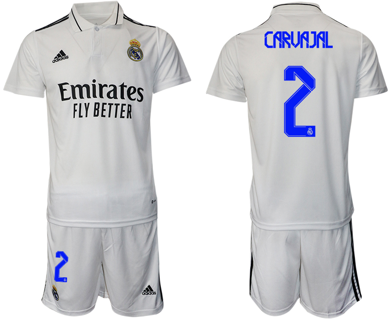 Men 2022-2023 Club Real Madrid home white #2 Adidas Soccer Jersey